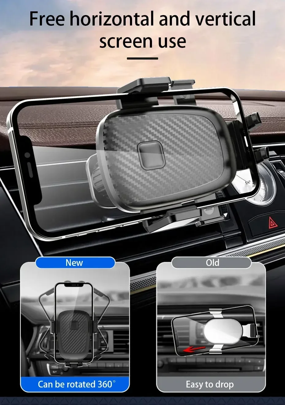 Auto Telefon Halter Halterung Zubehör Innen Auto Air Outlet Handy Unterstützung Teile Telefon Ständer Basis Befestigungs Clip – Detail 4
