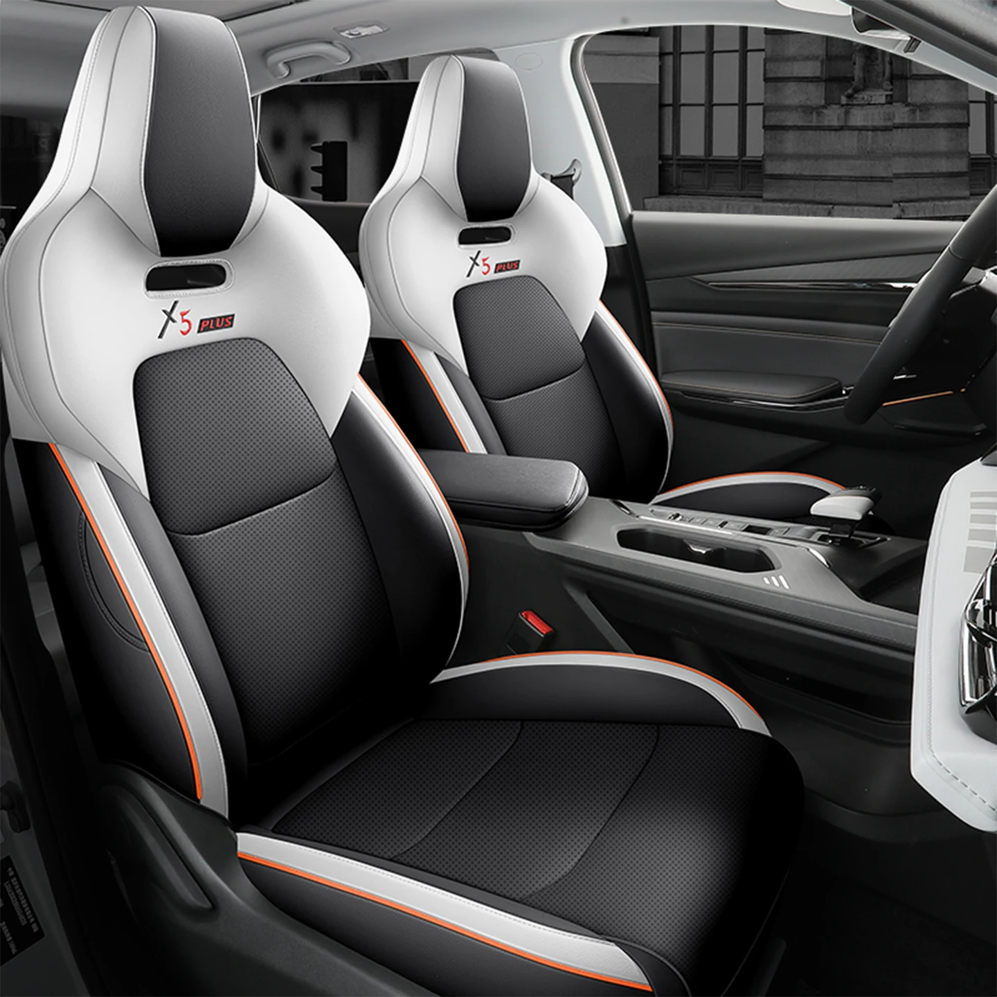 5‑Seat Full Surround PU Leather Cushion Seat Covers Protector Fit for Changan CS35 Max X5 Plus SUV Auto Interior Gadgets