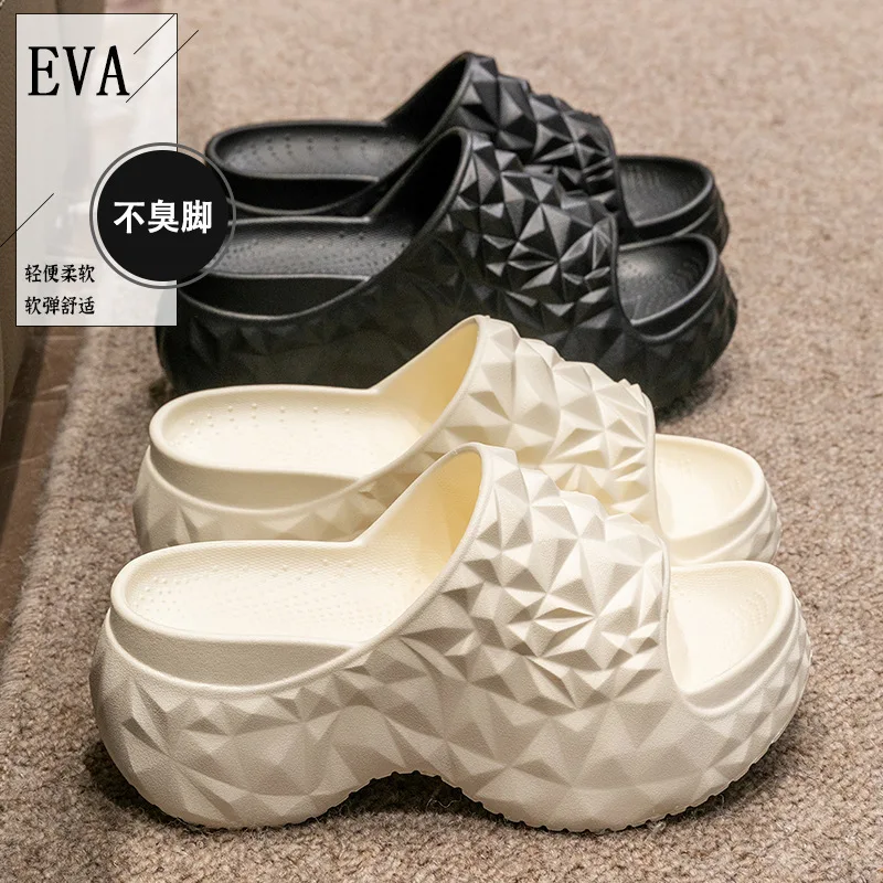 

Women Fashion Slippers 6cm Wedge Heel Outdoor Indoor Slides Eva Soft Flip Flops Thick Sole Anti-Slip Sandals for Girls