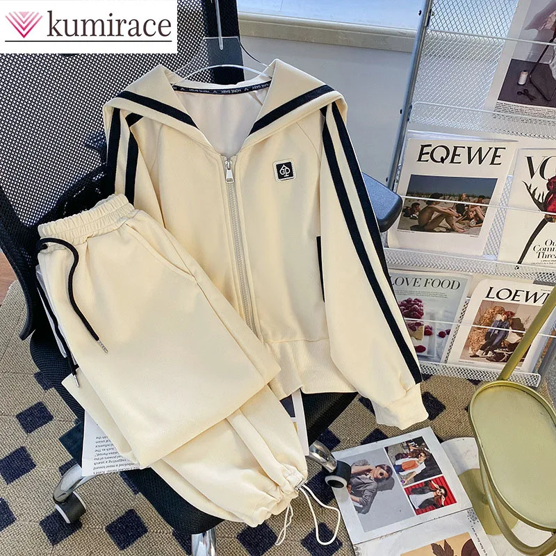 

2026 Large Sport Comfort Leisure Set for Women Spring and Autumn Loose Fitness Running Two Piece Set two piece set for women