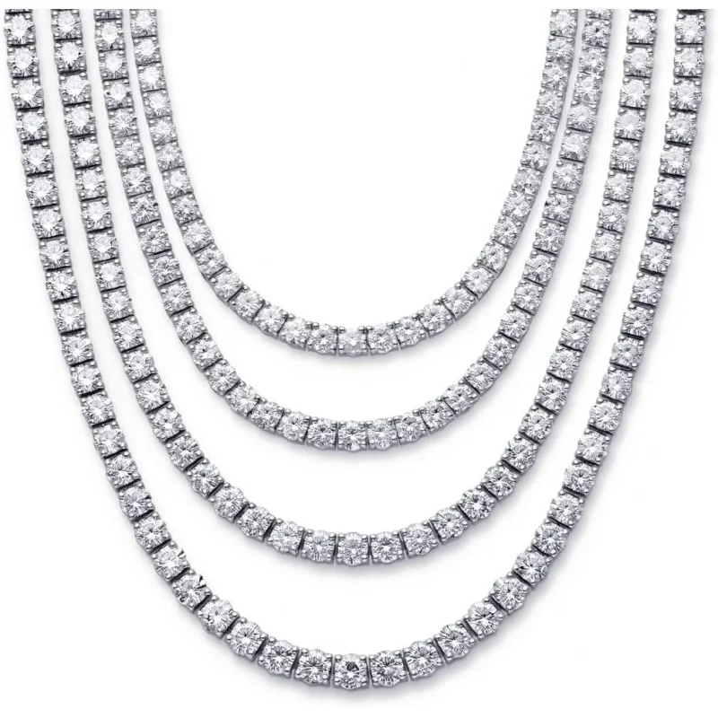 

Gift 2/3/4Mm14K Real Gold Plating D Color VVS1 Exellent Cut Moissanite Diamond Tennis Necklace For Wo