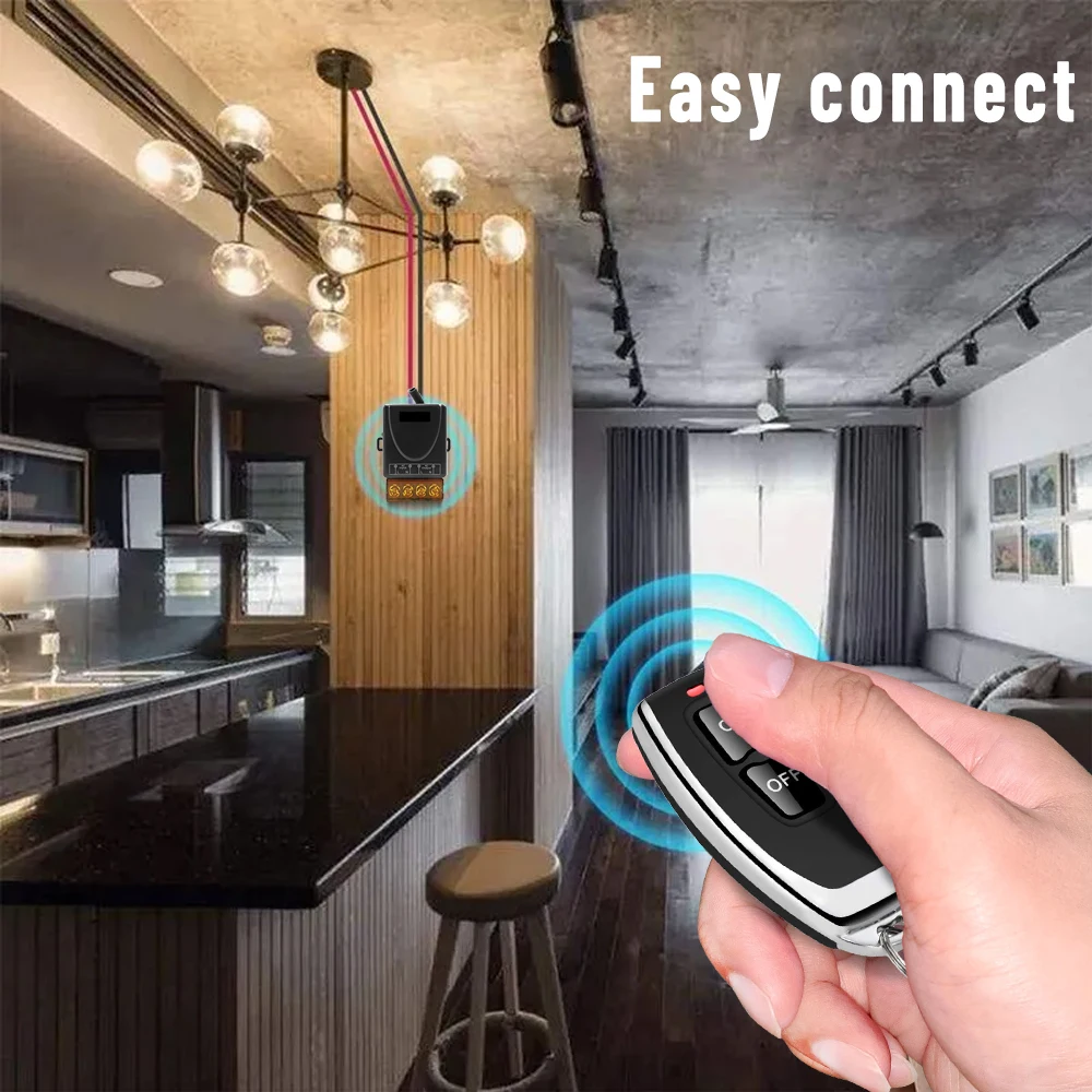 433Mhz RF Wireless Remote Control Switch AC 220V 30A on Off Remote Controller Transmitter for Water Pump Motor LED Electric
