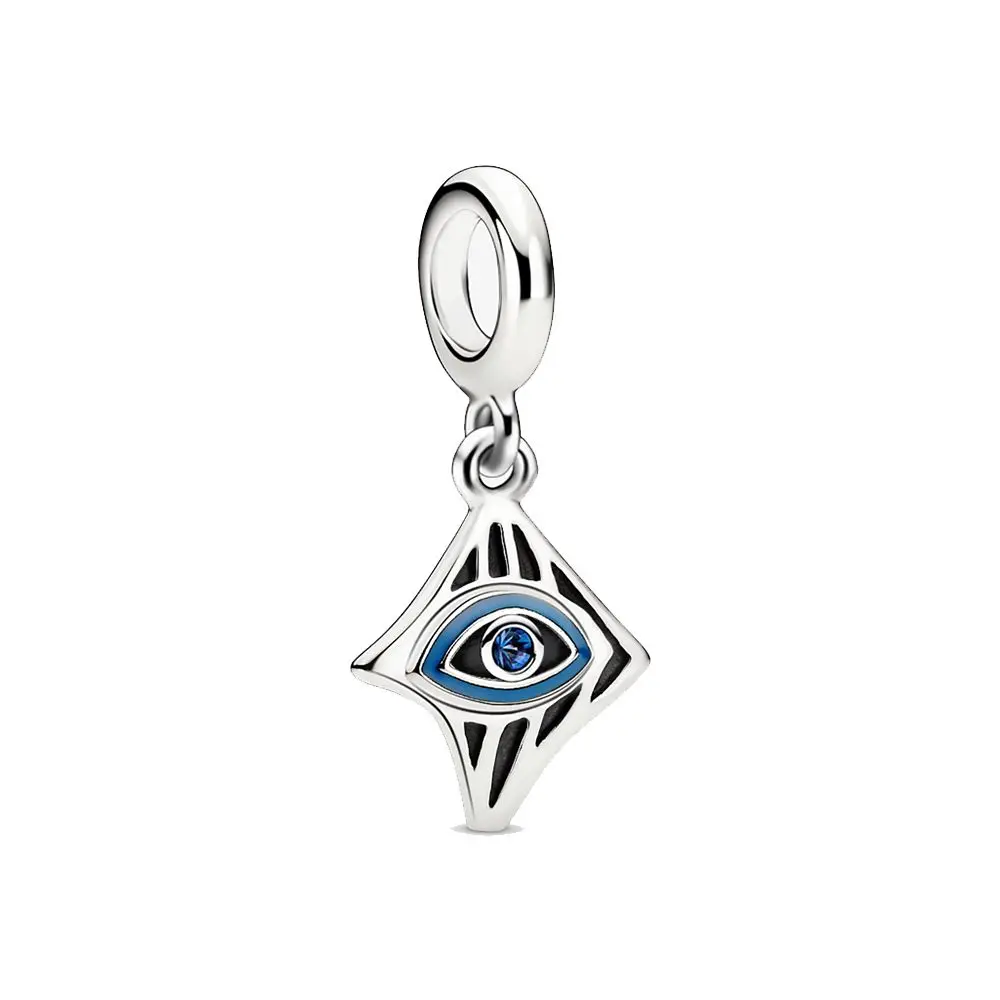 New S925 Sterling Silver Charm Beads Evil Eye Pendant Fit for 925 Original Bracelet DIY Women Jewelry Gift