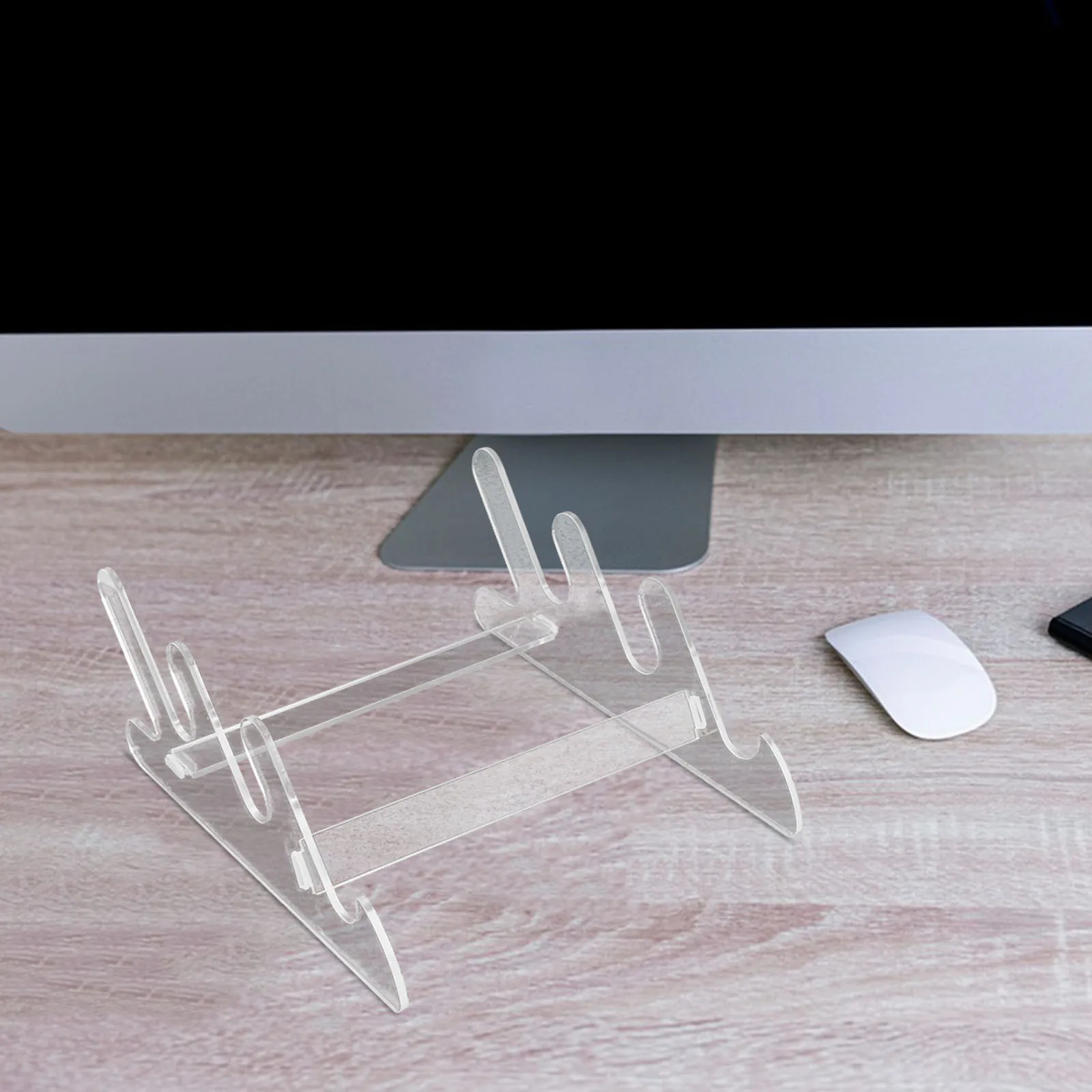 Transparent Acrylic Keyboard Storage Stand Multifunctional Design Easy to Clean Stylish Minimalist Display Holder