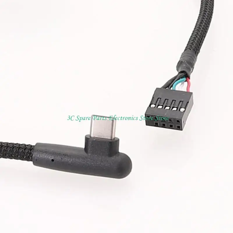 SZ Heavy Duty fabric casing USB 9 Pin To Type C Cable For Internal Computer Use