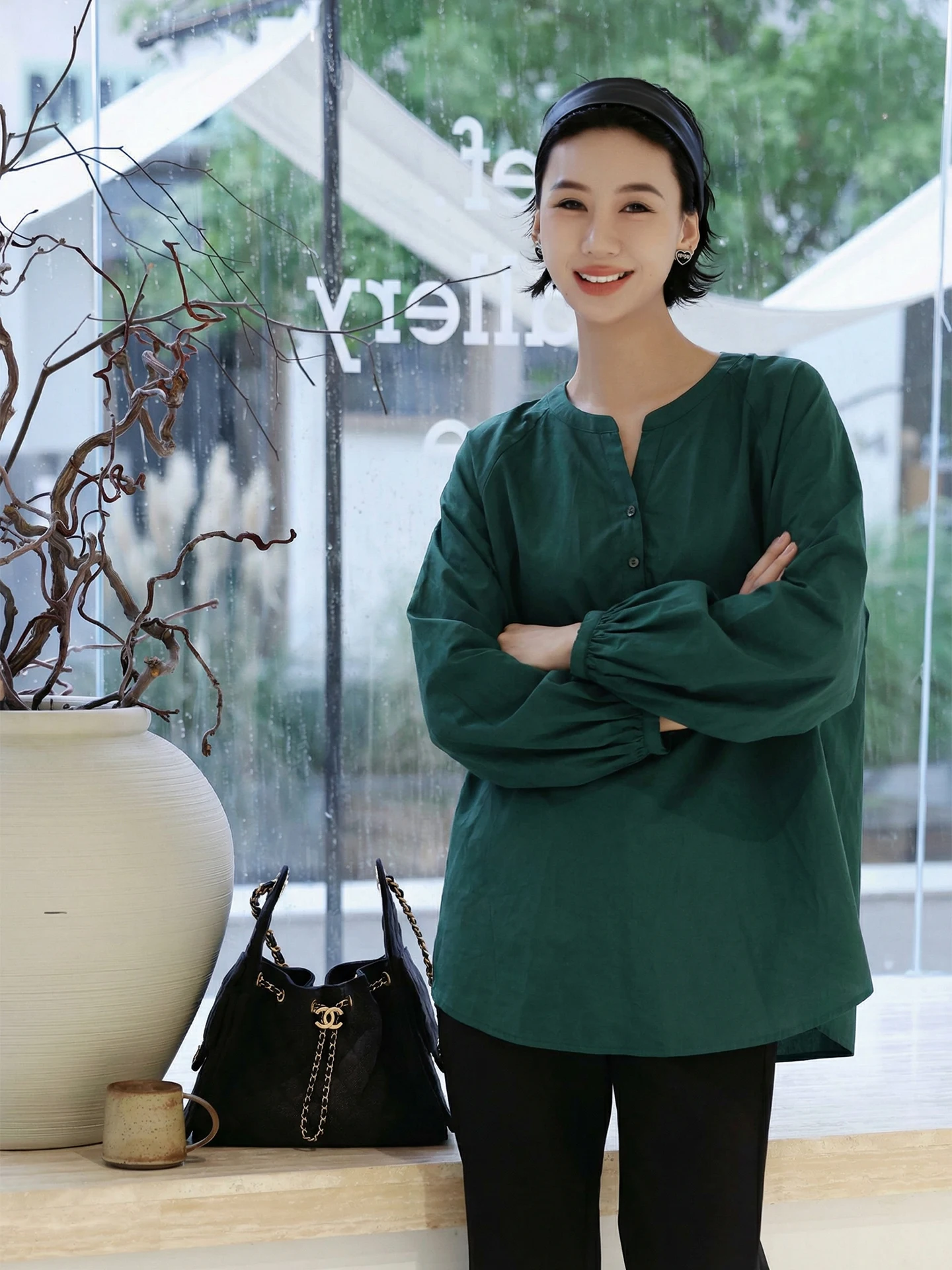 

Женская футболка TT из чистого хлопка с рукавами-фонариками, весенняя модель, с изогнутым подолом, удобная и дышащая