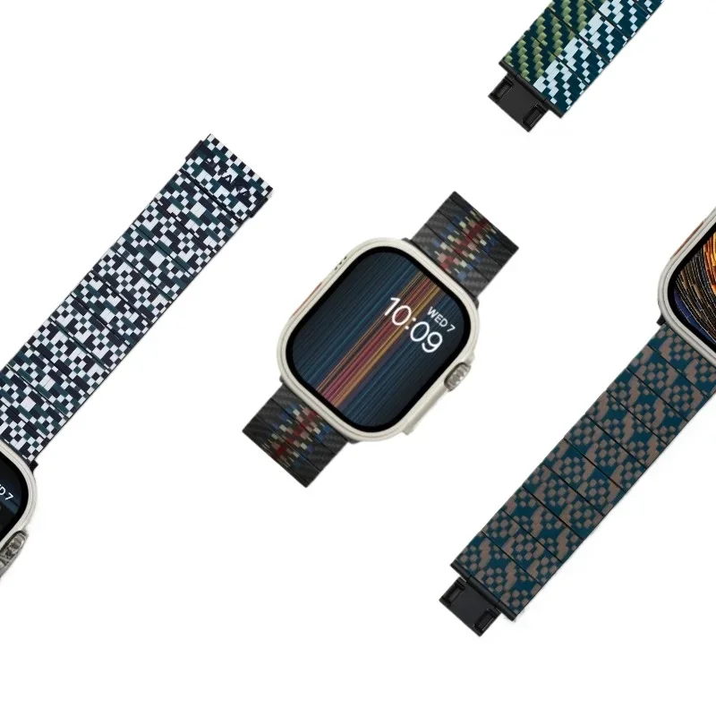 

Applicable to Apple Watch iwatch 10 strap, carbon fiber, magnetic sports wristband