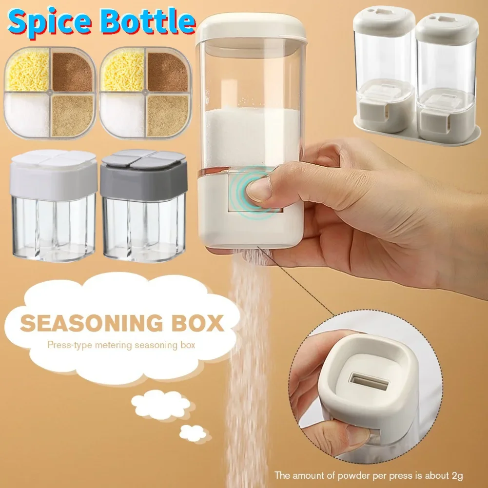 Quantitative Seasoning Bottle Moisture-proof Salt-Controlled Seasoning Shaker Press-Type Spice Dispenser Household Cooking Tool