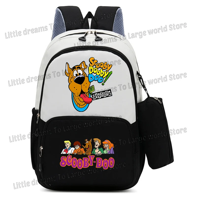 Scooby Doo Schoolbag Large Capacity Casual Bookbag with Pencil Bag Student Sport Travel Cartoon Dog Backpack Back To School Gift view 4