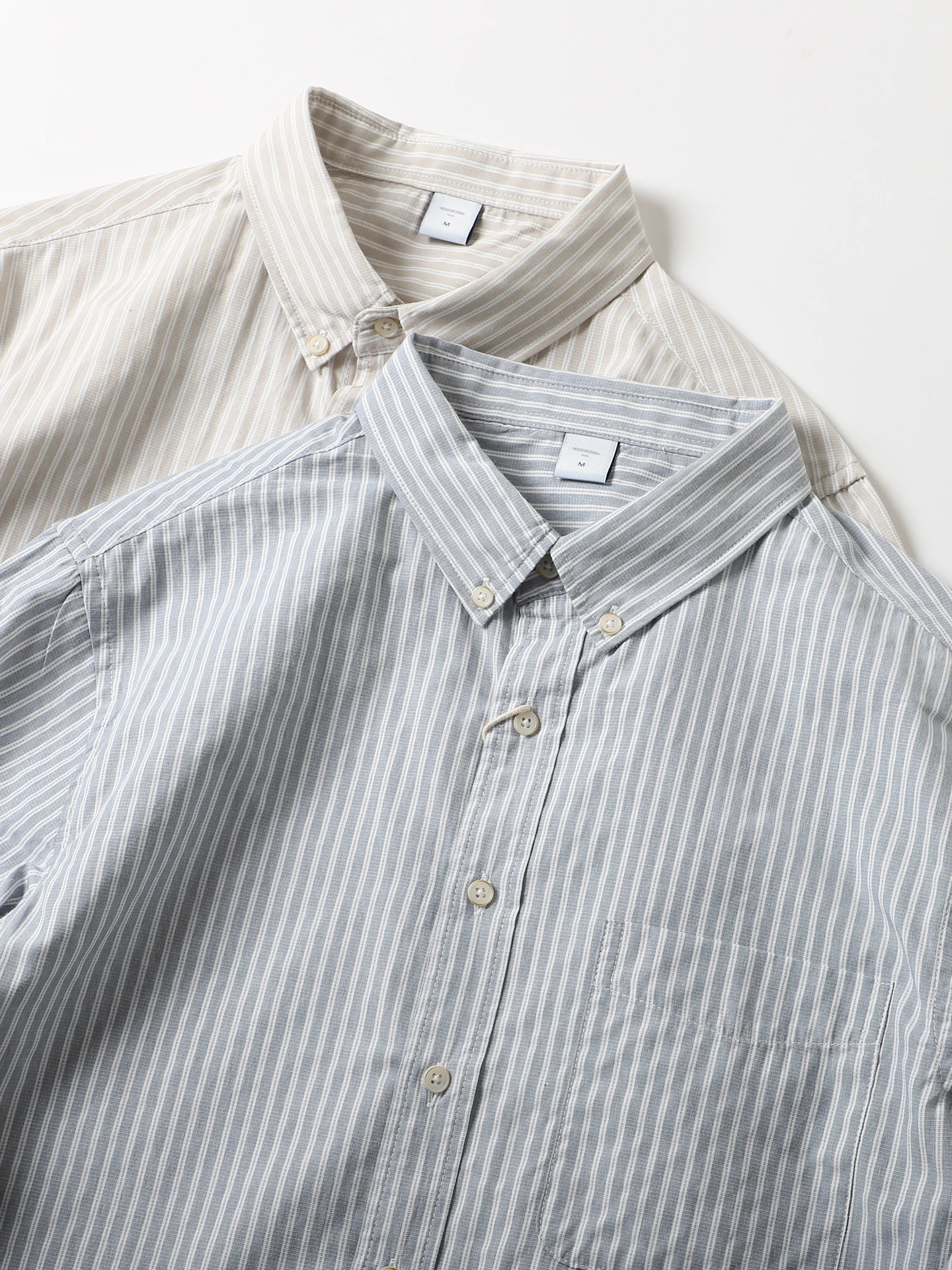 

Casual Loose Long Sve Color Woven Stripe irt Men's Vintage Turn-down Collar Cotton Polyester Blend Resistant to Deformation