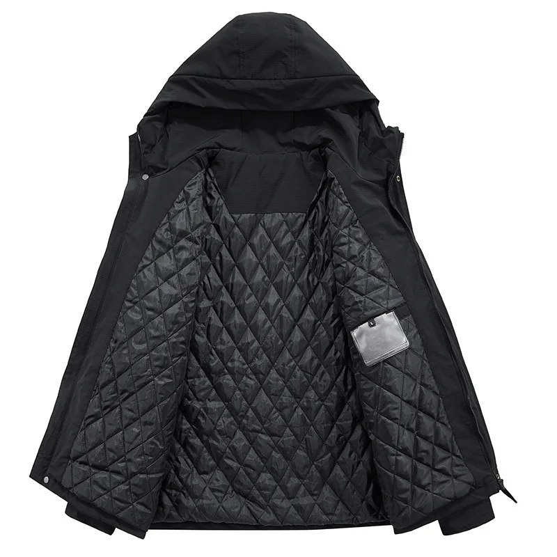 

Новые зимние мужские уличные ветрозащитные и непромокаемые повседневные пуховики с капюшоном, модные мужские утепленные теплые парки, мужские зимние пальто, размер 5XL