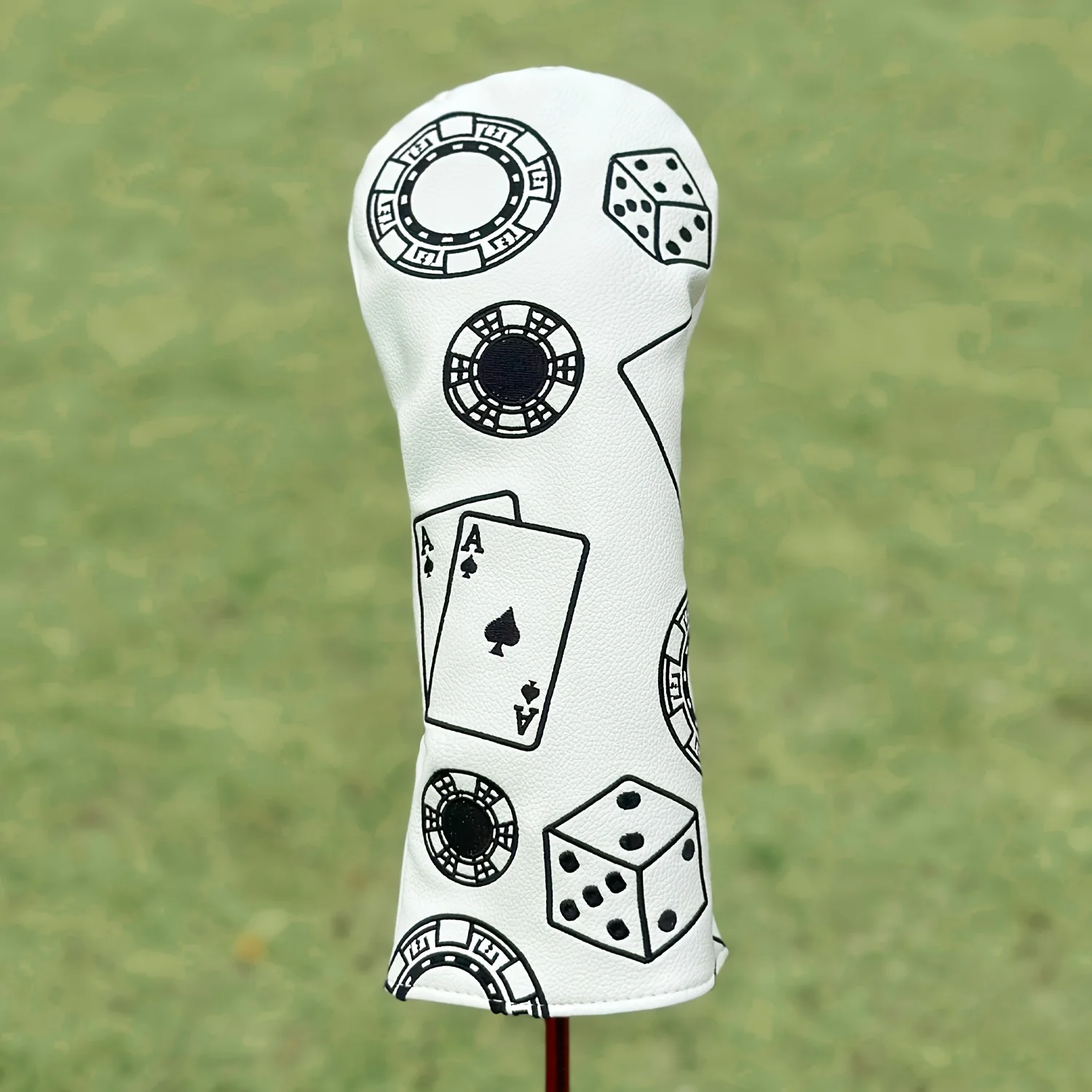 1pc/4pcs Driver/Fairway/Hybrid Headcover-Poker Chips Golf Club Head Cover,Golf Club Covers&Golf Wood Head Cover-Sports Accessory view 4