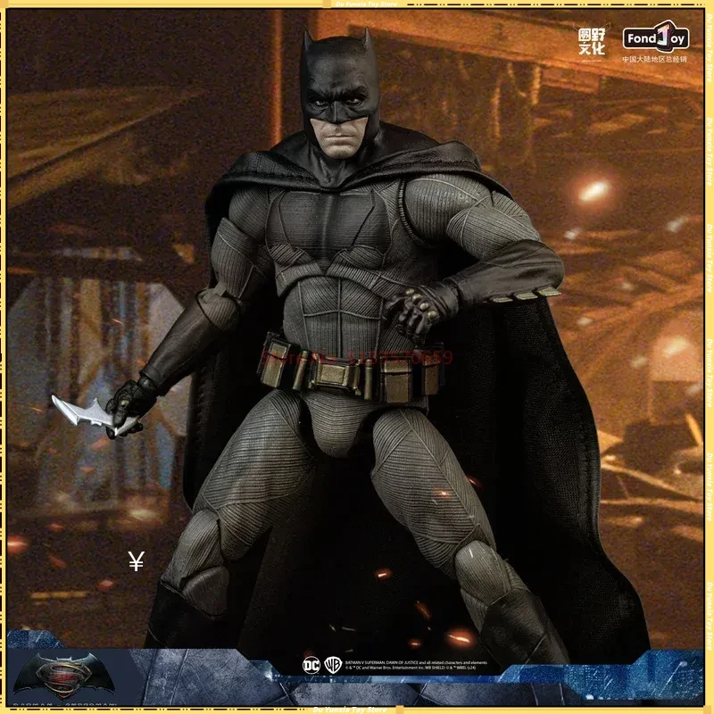 

Original Fondjoy Dc Batman Anime Figure 1/9 7 Inch Movie Figurine Bvs Big Ben Batman Multiverse Light Armor Statue Model Toys