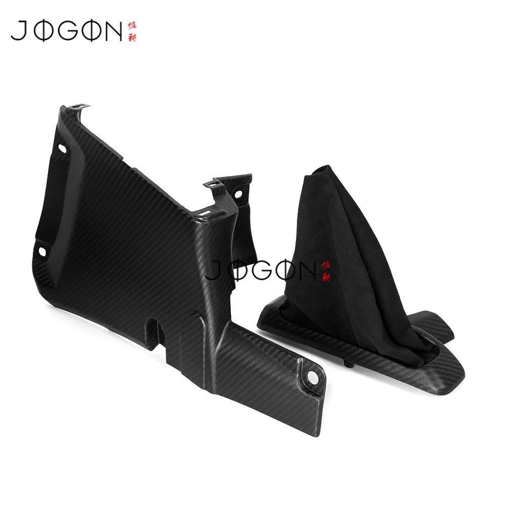 LHD For Toyota GR Yaris 2025 2026 Carbon Fiber & Alcantara Car Interior Gear Shift Bezel Panel & Handbrake Trim Kit Replacement - view 6