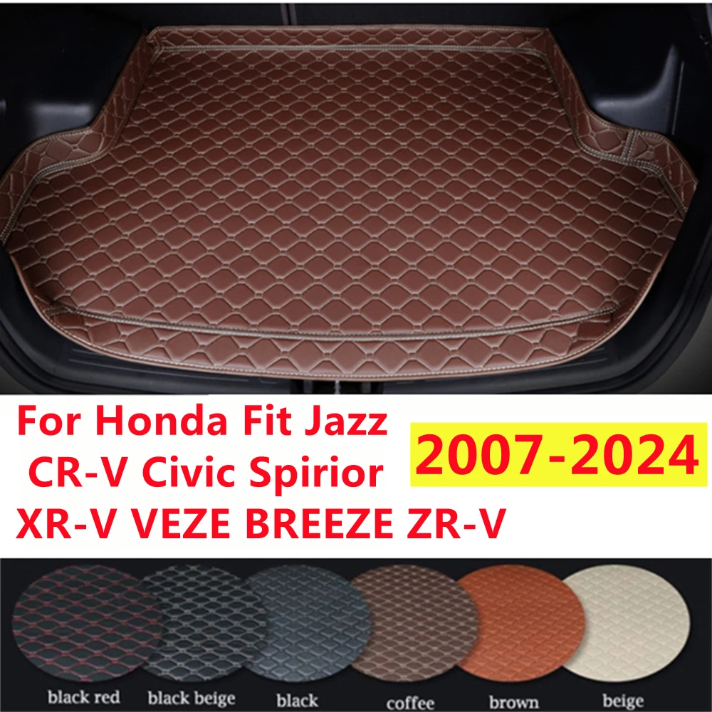 SJ High Side Car Trunk Mat AUTO Tail Boot Cargo Pad Custom Fit For Honda Jazz CR-V Civic Spirior XR-V VEZE BREEZE ZR-V 2024-2010