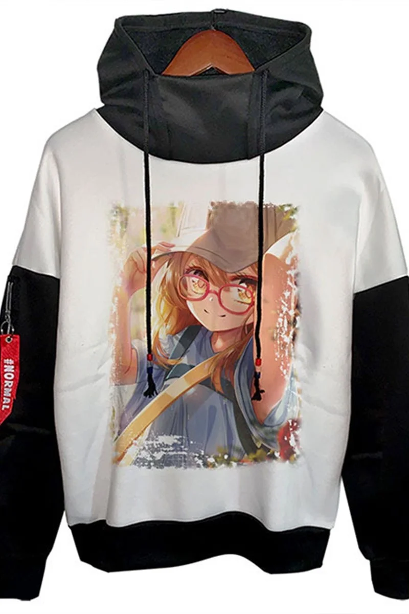 

Trendy Hooded Fce Sweatirt Work Cells Platelets White Blood Cells Hip Hop Sle Casual Polyester Fiber Deformable Warm