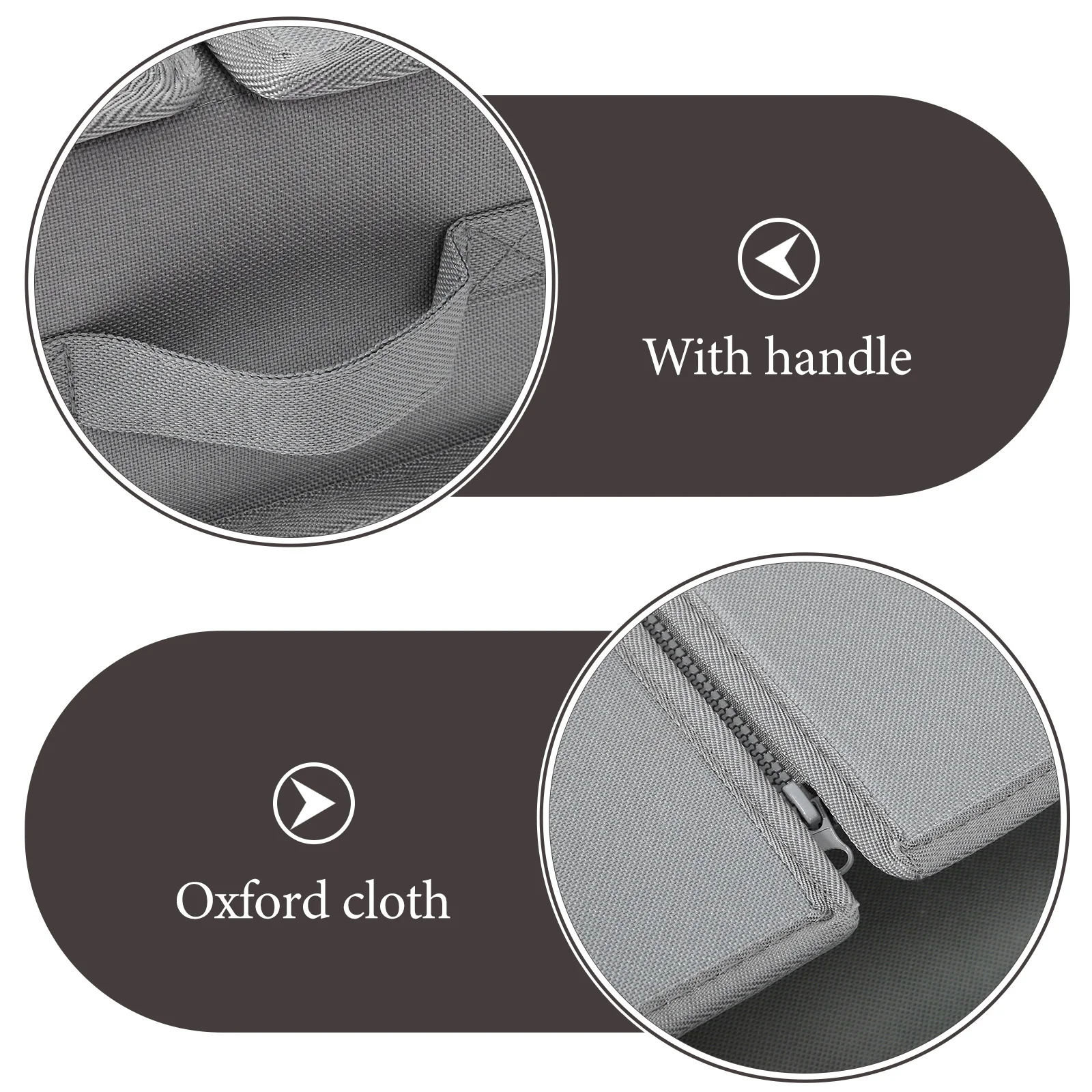 

Foldable Bedding Organizer Storage Bin Bed Sheet Clothes Container Handles Zipper Closure Space Saving Oxford Cloth Pp Material