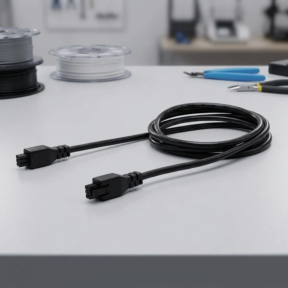 1pc For 3D Printers Extension Cable 1.5M/2M For Bambu-Lab P1S P1P X1C X1E For 3D Printers 6-pin Interface Copper Extension Cable