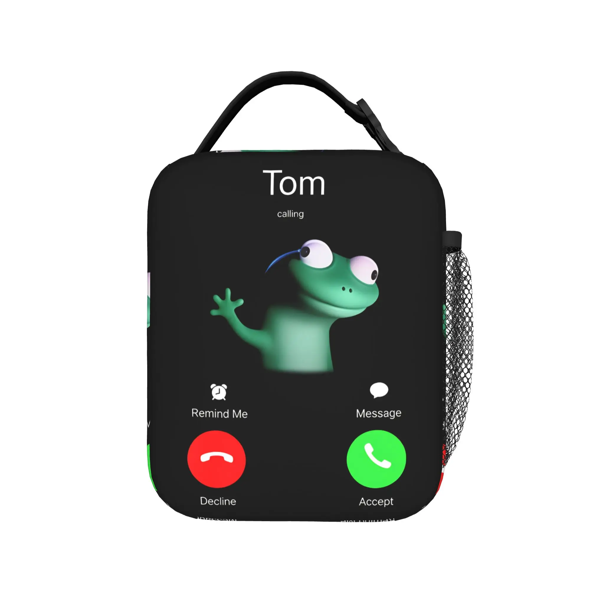 Hoppers Tom Lizard Lunch Bag  Portable Zipper Lunch Box Girls Travel Designer Cooler Bag Vintage Oxford Tote Food Bags