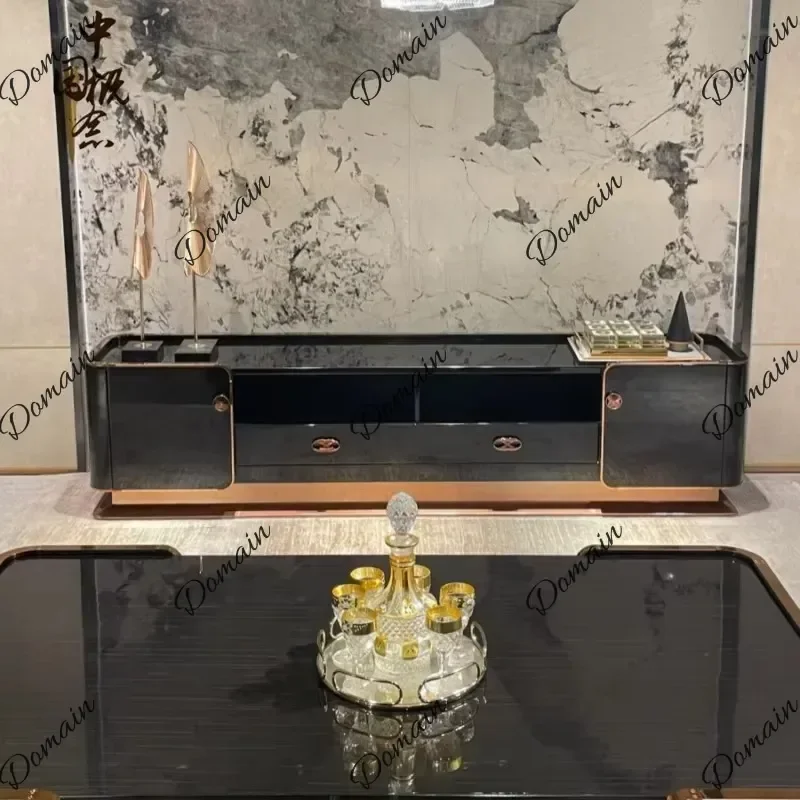 DS Luxury Drawers Alone Tv Stand Modern Big Wooden Partitions Salon Nordic Tv Stand Black Designer Soportes De Tv Home Furniture