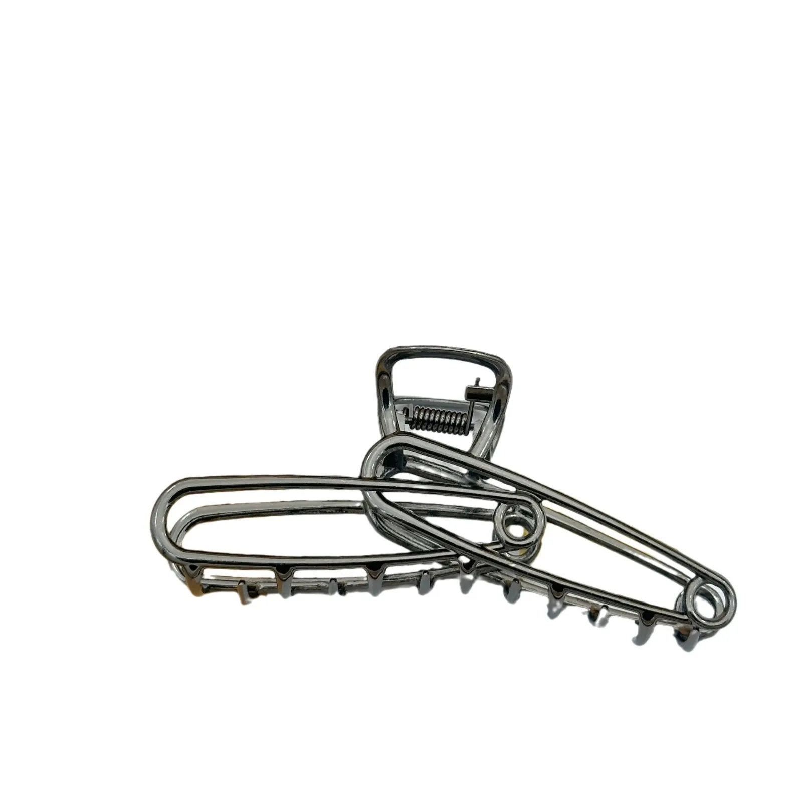 Horquilla Y2K con diseño minimalista francés, horquilla grande galvanizada suave, temperamento femenino, clip para agarrar la cabeza trasera