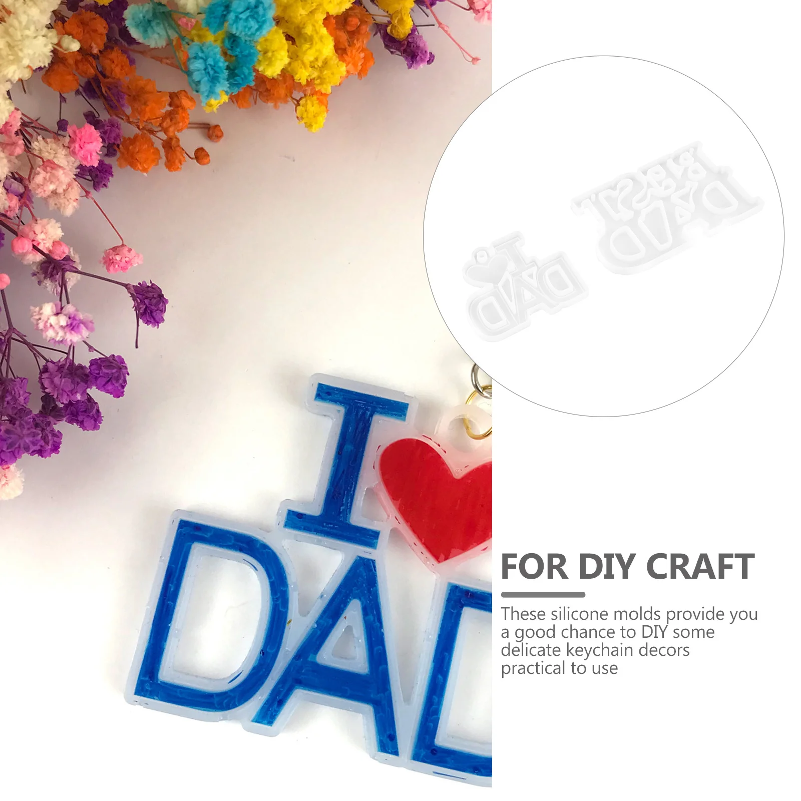 

2 шт., силиконовая форма для ключей на день отца, сделай сам, форма для ключей, подвесное украшение, силиконовые формы, формы для ключей, подвесные формы