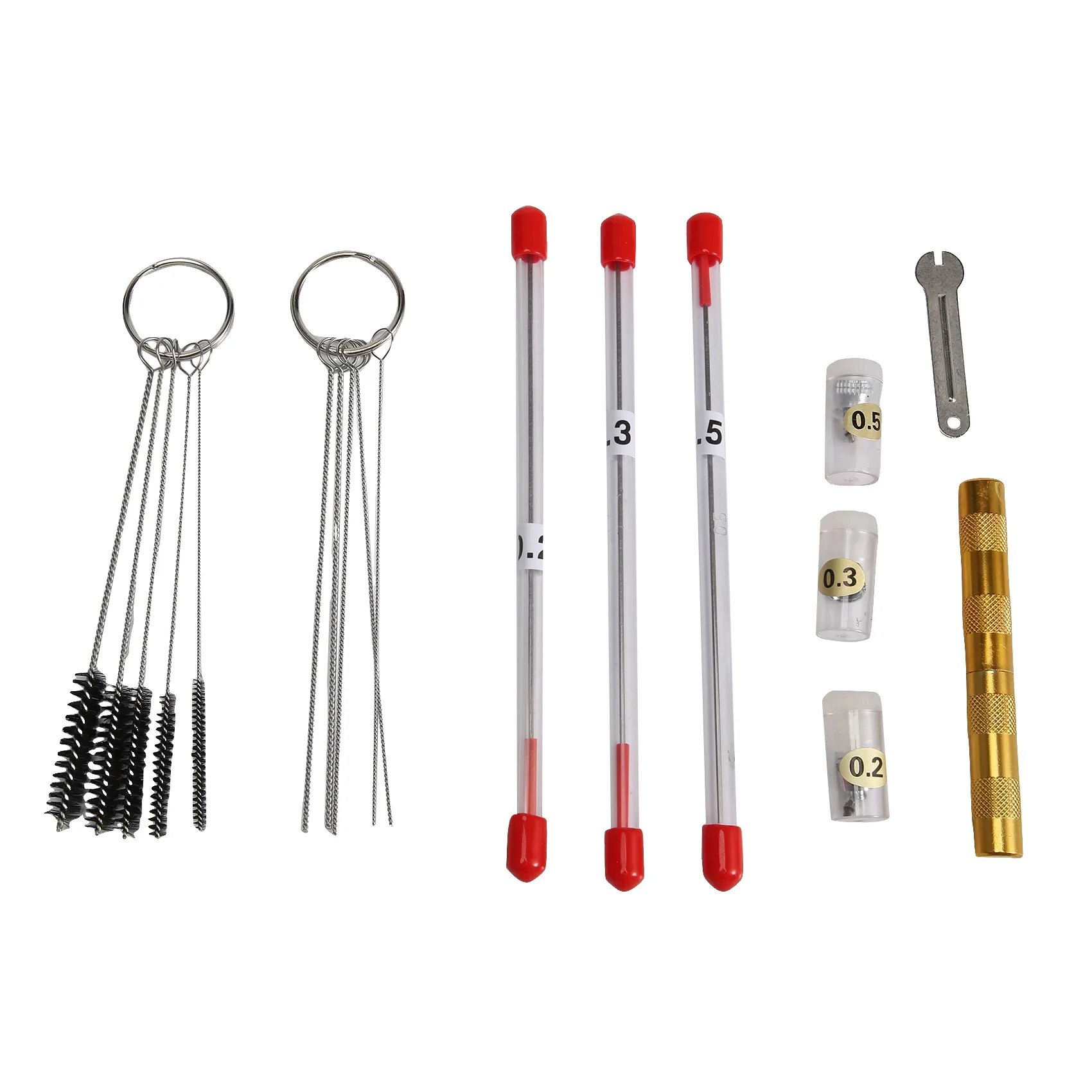 A83Z 21Pcs Airbrush Nozzle Cap Kit Airbrush Needle Replacement Parts Airbrush Needles Airbrush Cleaning Kit Replacement Part