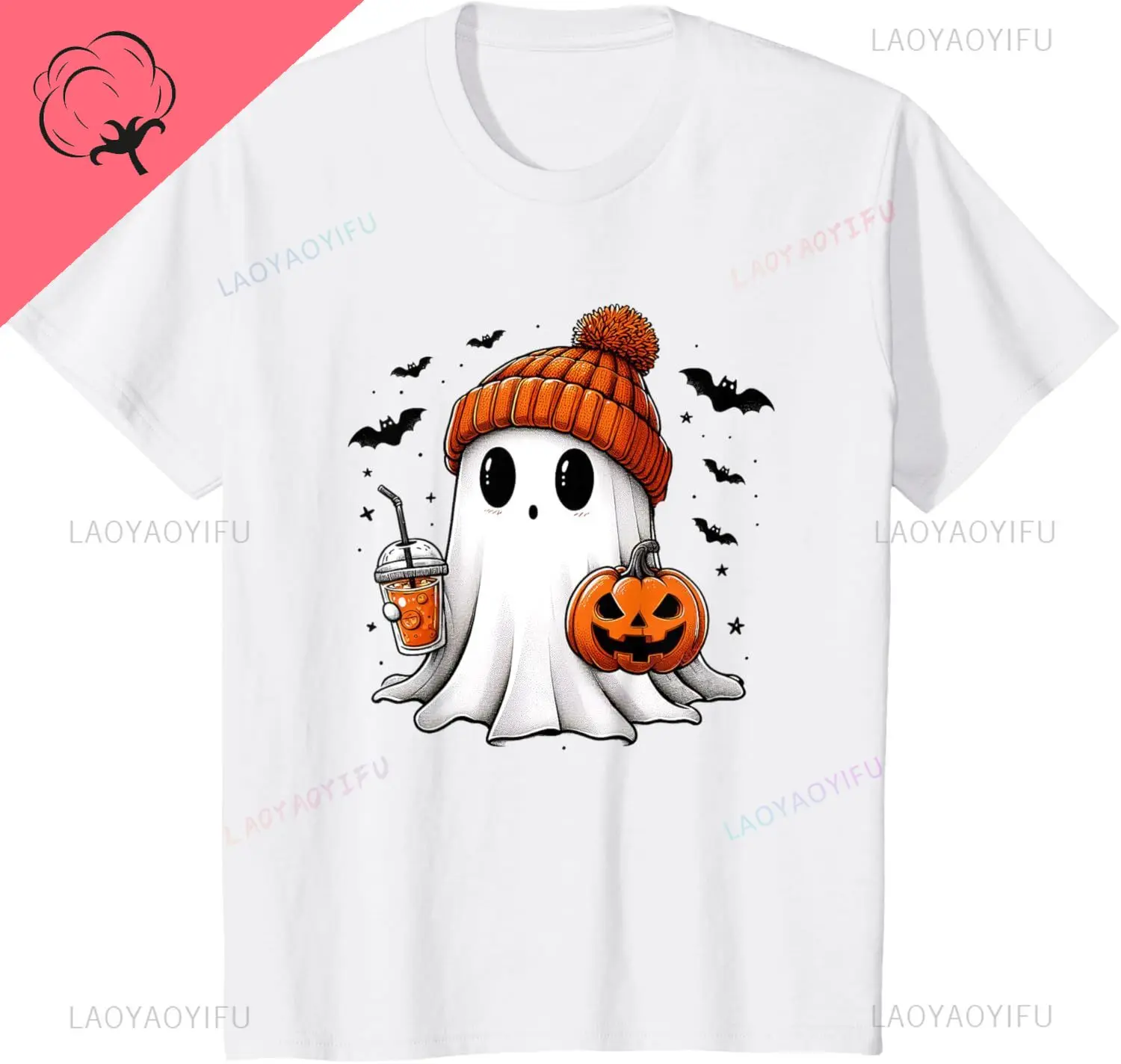 Halloween Shirt Halloween Women's Cotton TShirt Spooky Season Casual Fashion Loose Short Sleeve Man T Shirt Hipst Er Hip Hop Tee