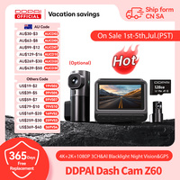 DDPAI Dash Cam Z60 3CH Support Rear and Interior Dash Cam With GPS 5GHz WiFi ADAS NightVISion Dash Camera 24H Parking Monitor