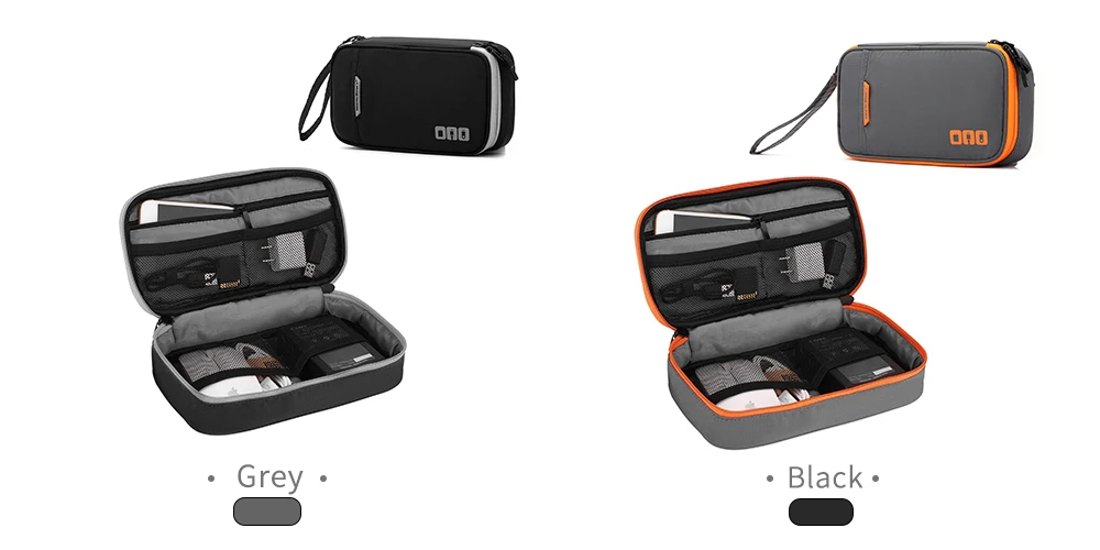 Travel Essentials Kabel-Organizer-Tasche – Kleine Aufbewahrung von Ladekabeln, Ladegeräten, Kabeln, Kabel-Aufbewahrung und Zubehörtasche – Detail 5