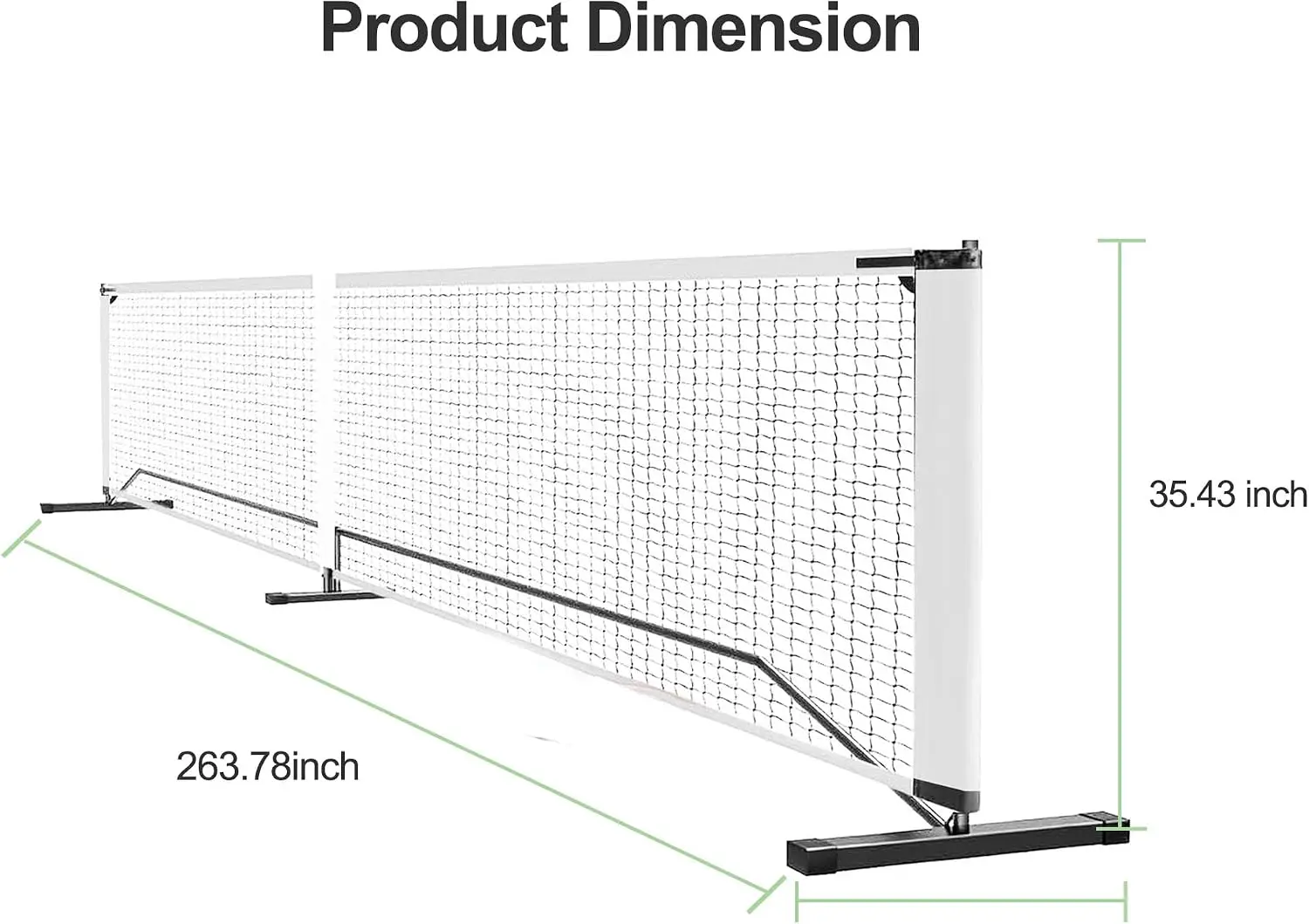 Tacleekii Outdoor Pickleball Net System 22FT Regulation Net for Driveway, Backyard, Park, Beach & Camping, Heavy Duty Metal Frame, Portable, Easy Setup, Includes 4 Paddles & Carry Bag