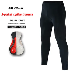 2026 Summer Men's Cycling Tight Pants 3 Pocket Long-distance MTB Road Bike Cycling Long Pants Trousers Quick-drying High Quality