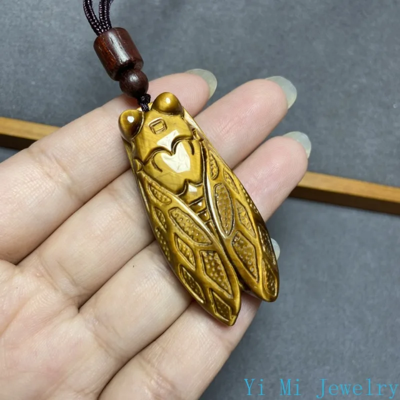 100% Authentic South African Tiger Eye Stone Pendant for Men and Women Fashionable and Charming Jewelry Jade Necklace 2