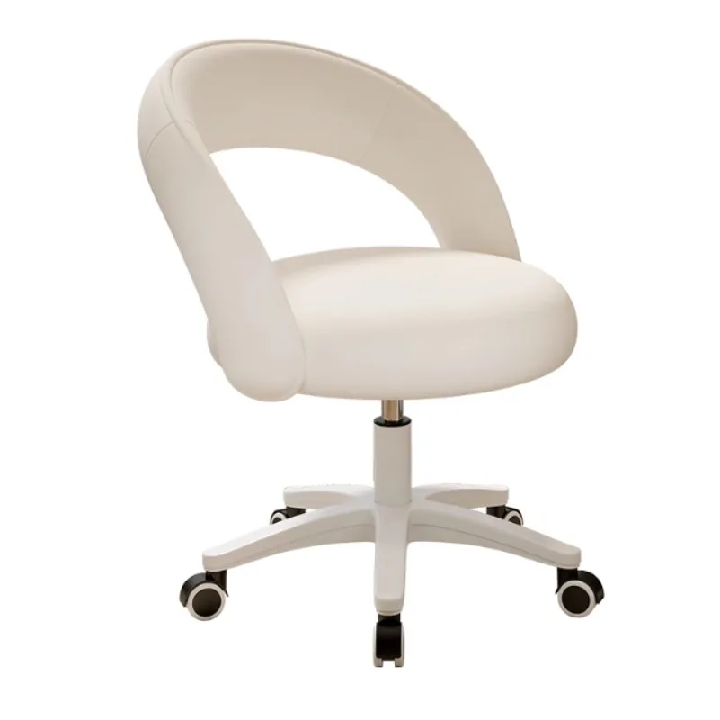 

Cream wind makeup chair modern bedroom dresser stool leather backrest