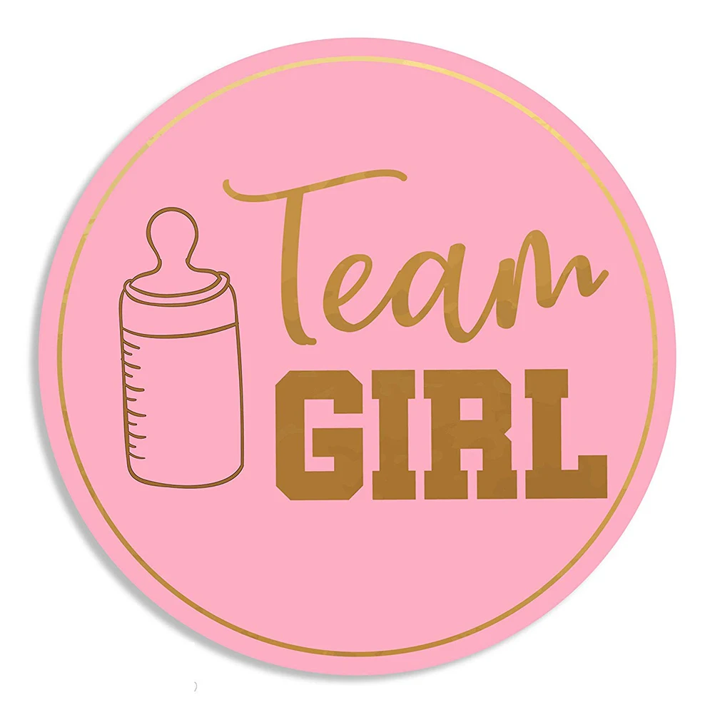 

48pcs Gender Reveal Stickers Baby Shower Gift Bag Sealing Labels Boys Girls Party Supplies Food Bag Decorations Round Self