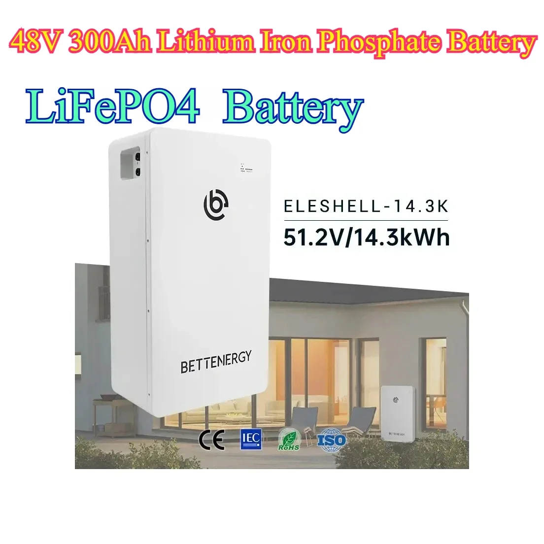 

48V 300Ah 15kWh Lithium Iron Phosphate Battery Manufacturer Shipping Price Various Solar Cells
