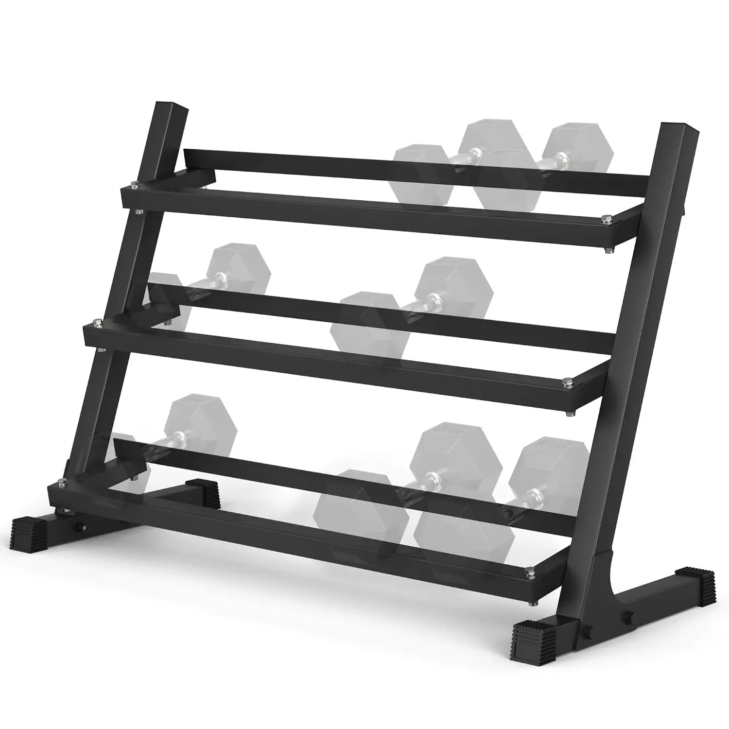 Dumbbell Sets with Rack, Rubber Hex Dumbbells, Multiple Choices in 160/200/380/450/550LB, Hand Weights with Chrome Handle