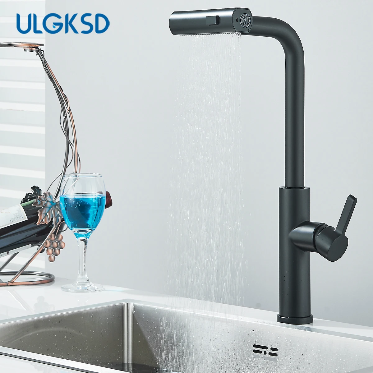 

Многофункциональный кран для кухни, выдвижной, ручной, вращение 360 градусов, для раковины