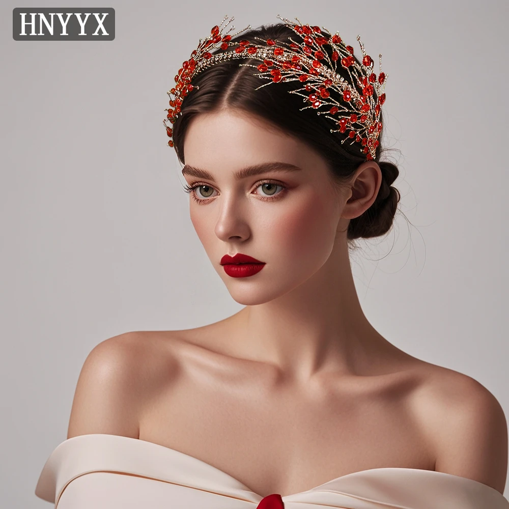 

HNYYX свадебная повязка на голову с кристаллами, украшение для волос ручной работы, свадебный головной убор, красивый головной убор, блестящие аксессуары для волос A317