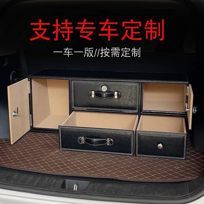 

Trunk Storage Box Grid Car Storage Box Haute Couture SUV Car Multifunctional Drawer Organizing Box