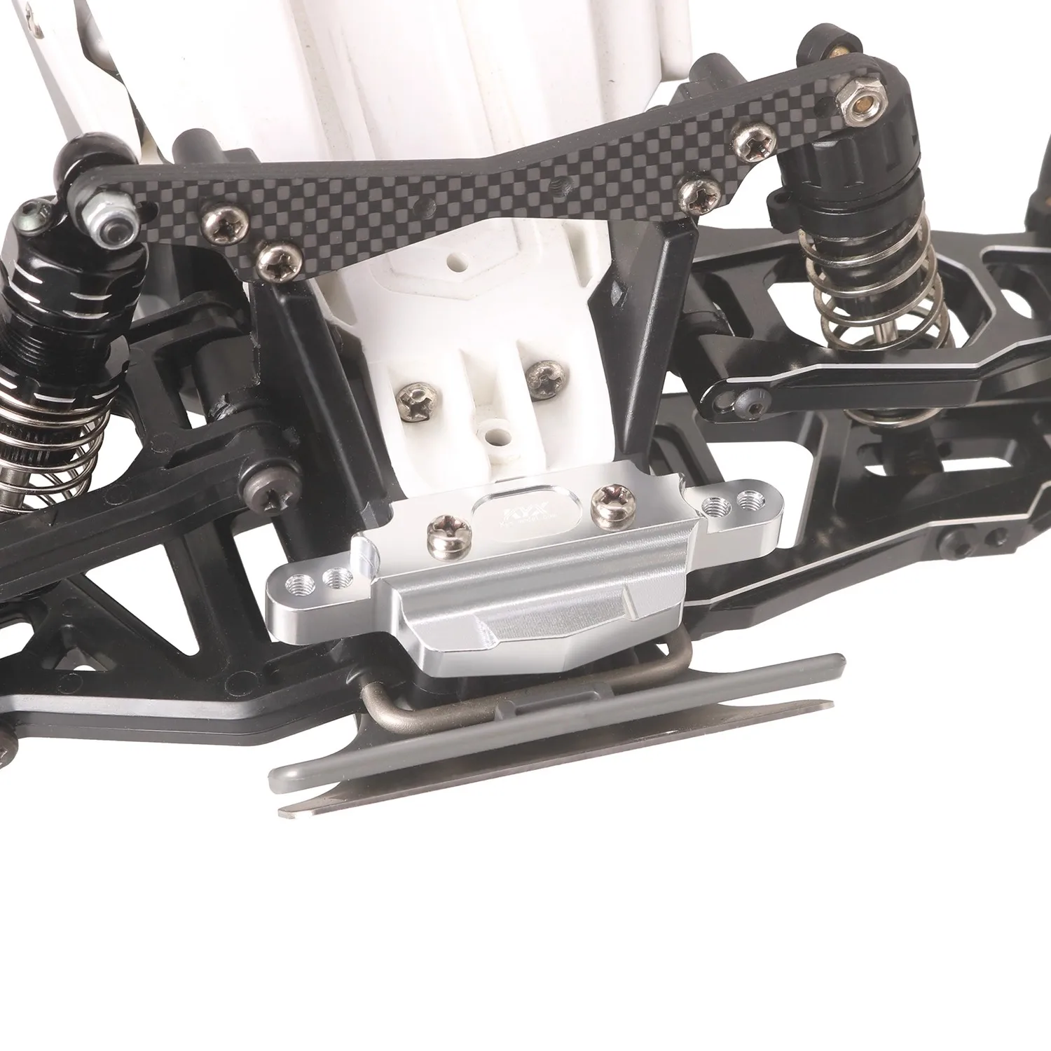 

Алюминиевое крепление на переднюю раму с ЧПУ для электрического багги Tamiya, масштаб 1/10, истребитель NXGEN DT04 58741