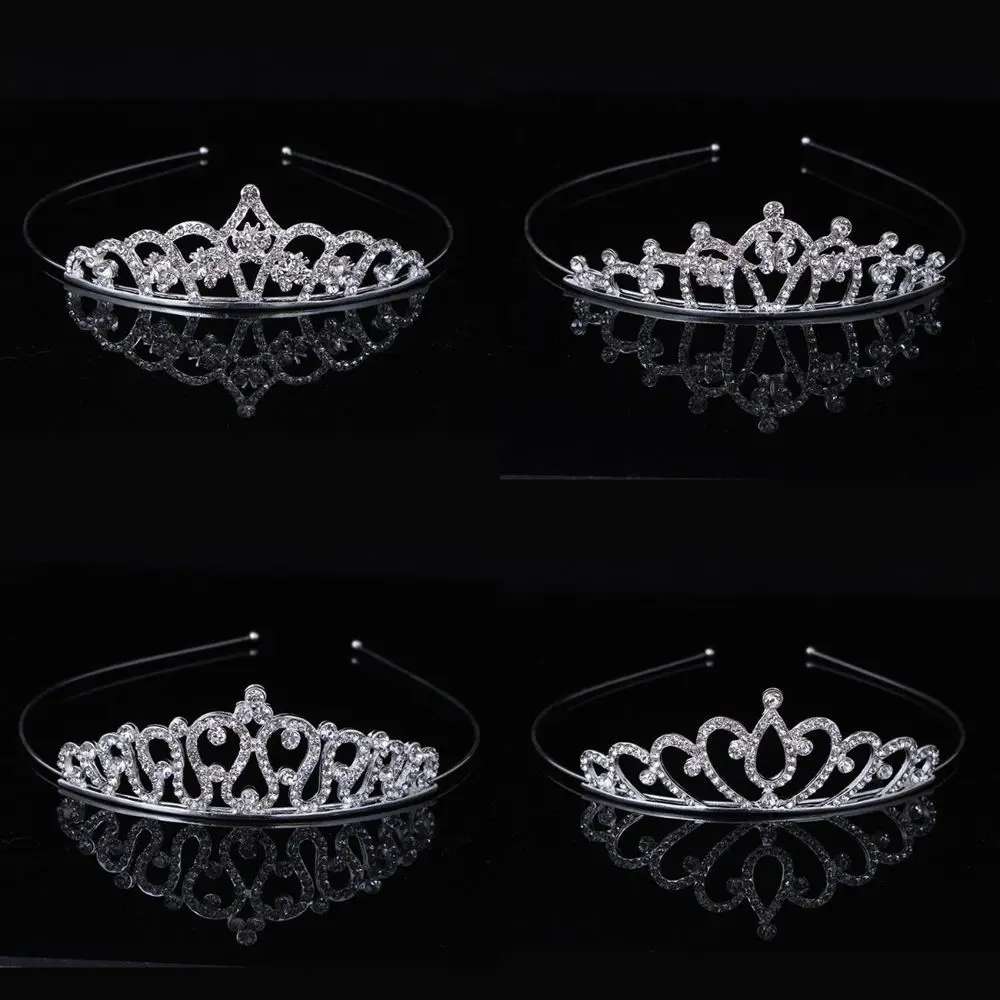 Sparkling Hair Accessories Princess Girls Headpieces Gift Kids Hairbands Children Tiaras Head Jewelry Rhinestone Crystal Crown