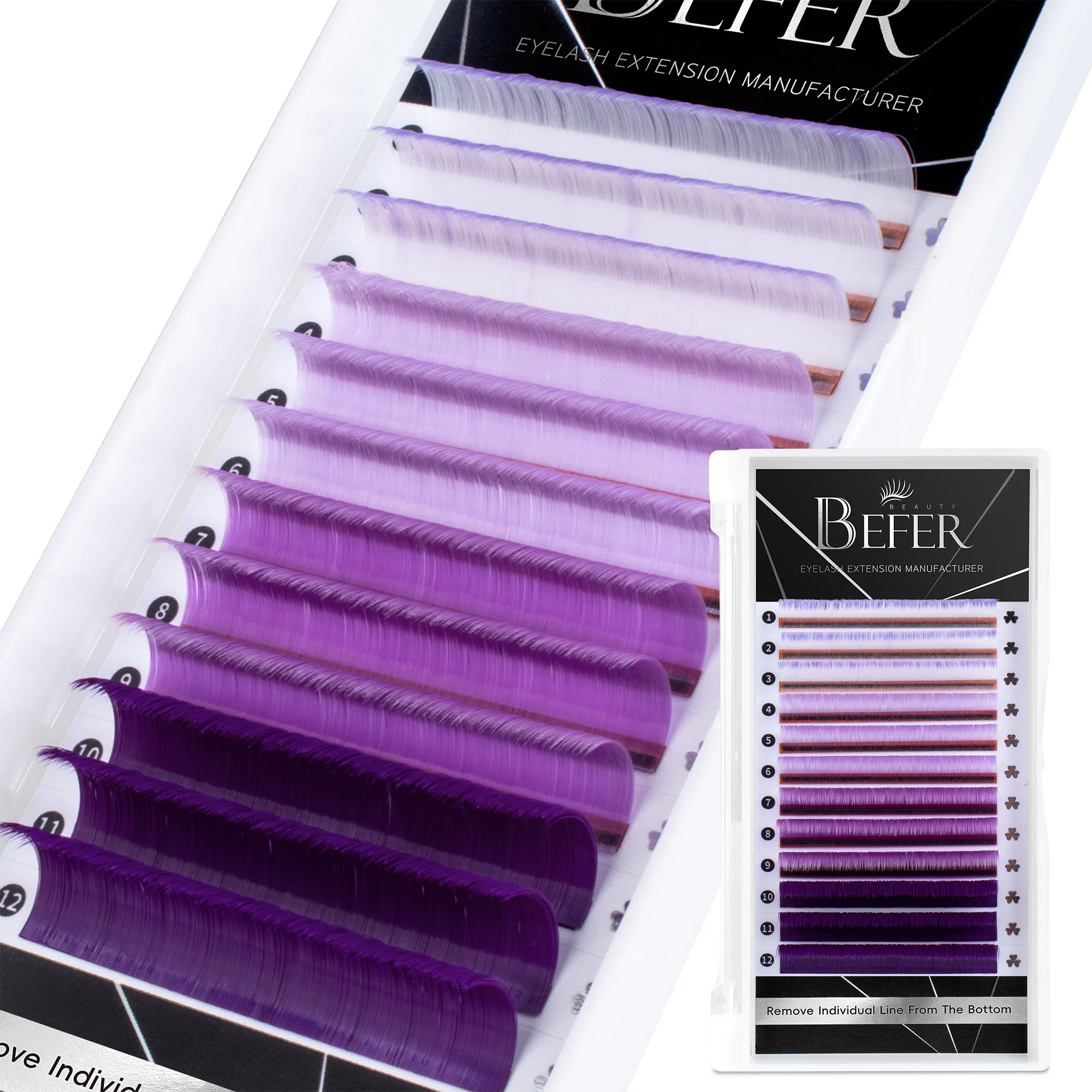 Befer Coloured Easy Fan Cosplay Volume Wimpernverlängerung Hochwertiges PBT Soft Easy Fanning Bloom Wimpern Austomatic Flowering – Detail 16