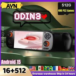 AYN Odin 3 Handheld Game Console Retro Gaming Player 8000mAh 6 1080P 120Hz AMOLED ScreenHall-Effect Joystick Portable PSP PS2