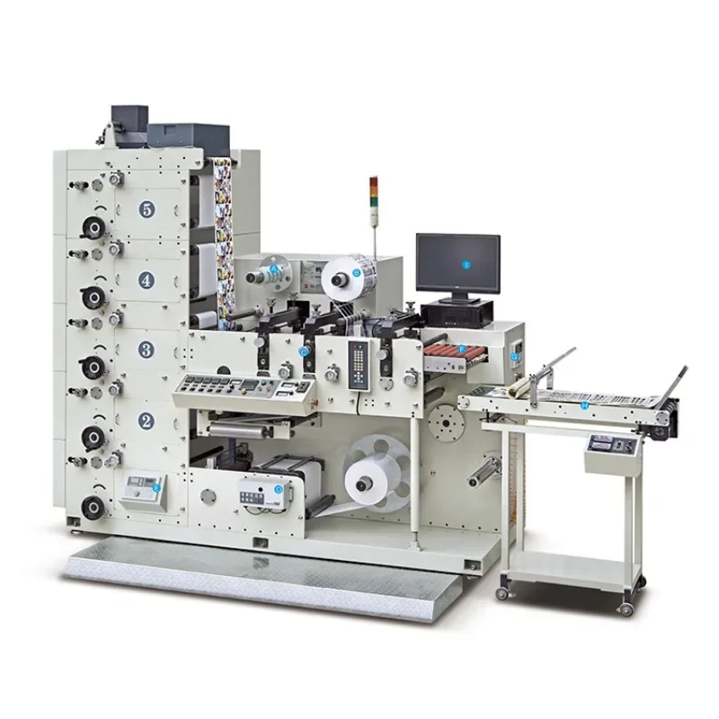 Stacked high-speed flexographic printing machine, web self-adhesive flexographic printing machine