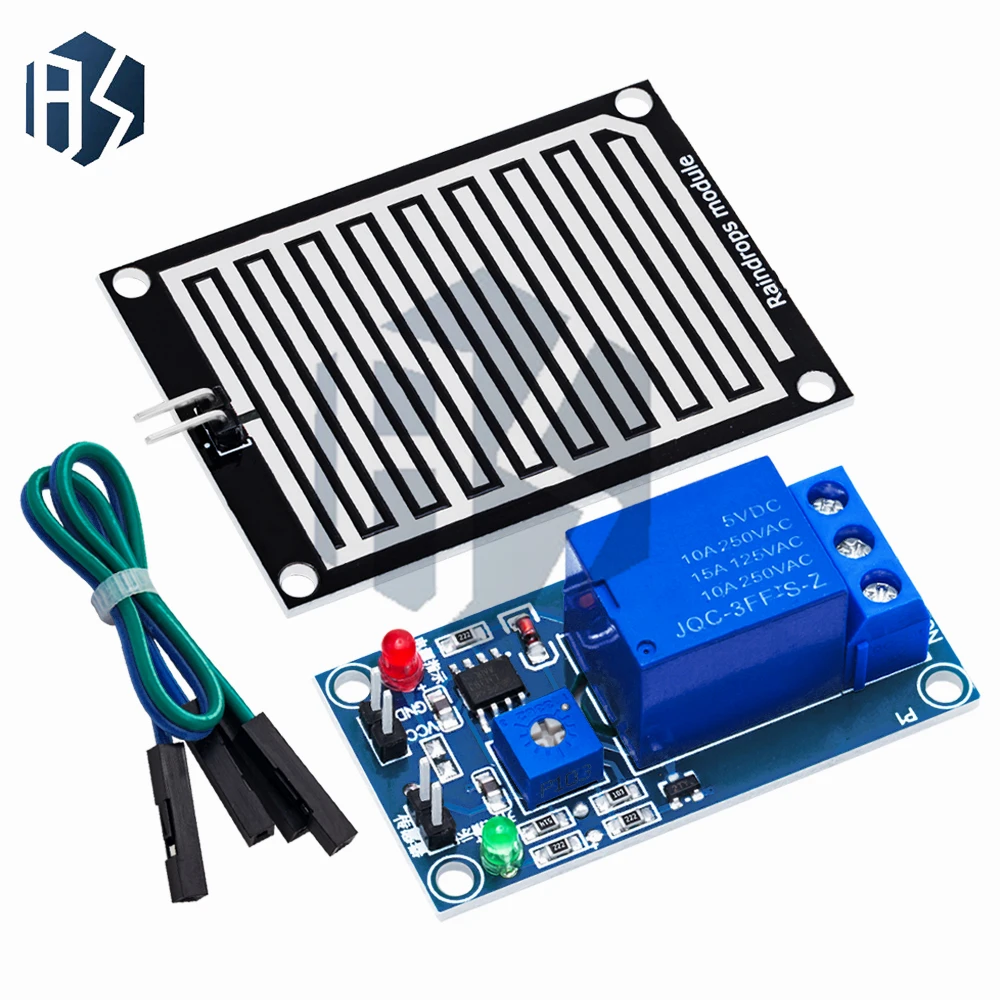 Modulo sensore di rilevamento gocce di pioggia/livello d'acqua ad alta sensibilità 1PC - con kit scheda di controllo relè 5V/12V
