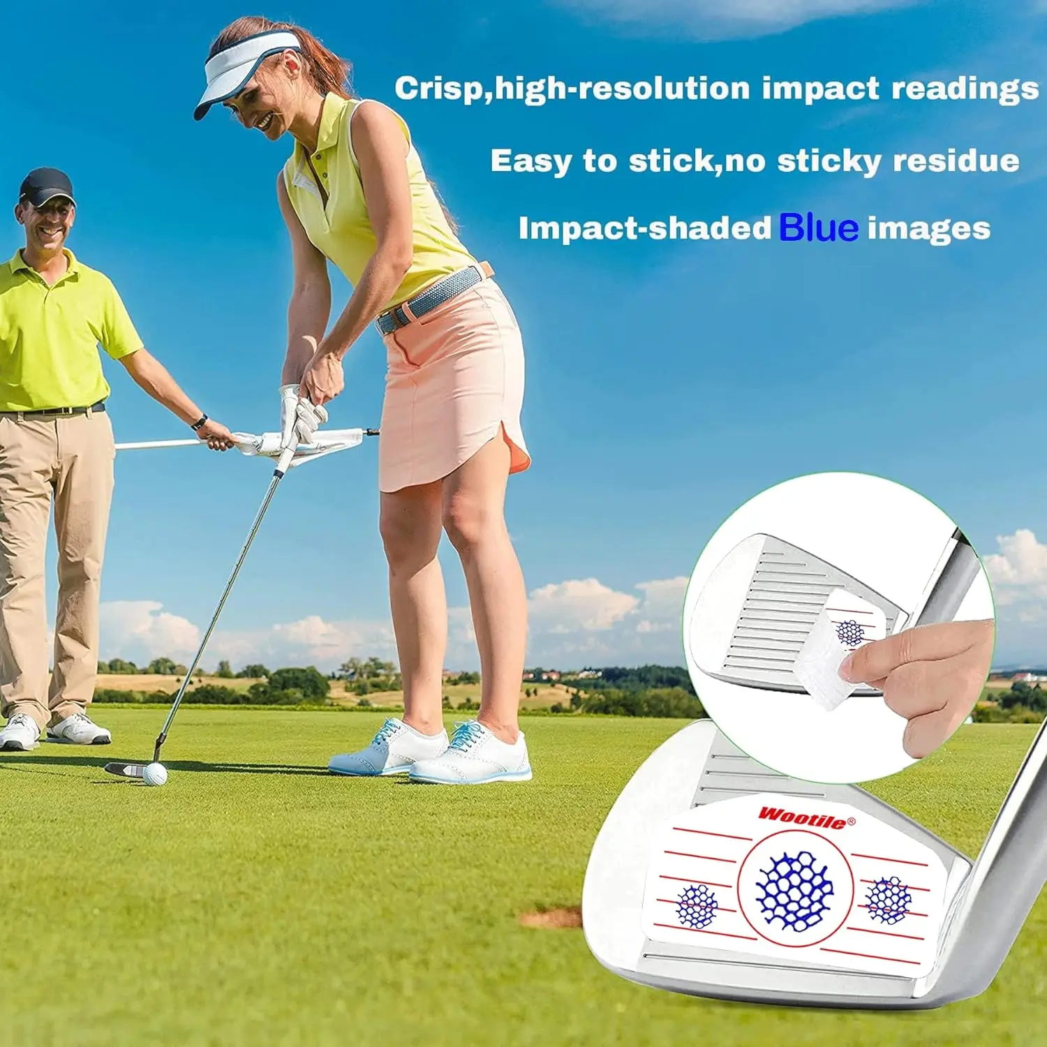 Golf Driver Impact Tape Labels 180Pcs Golf Impact Stickers Golf Clubs Labels