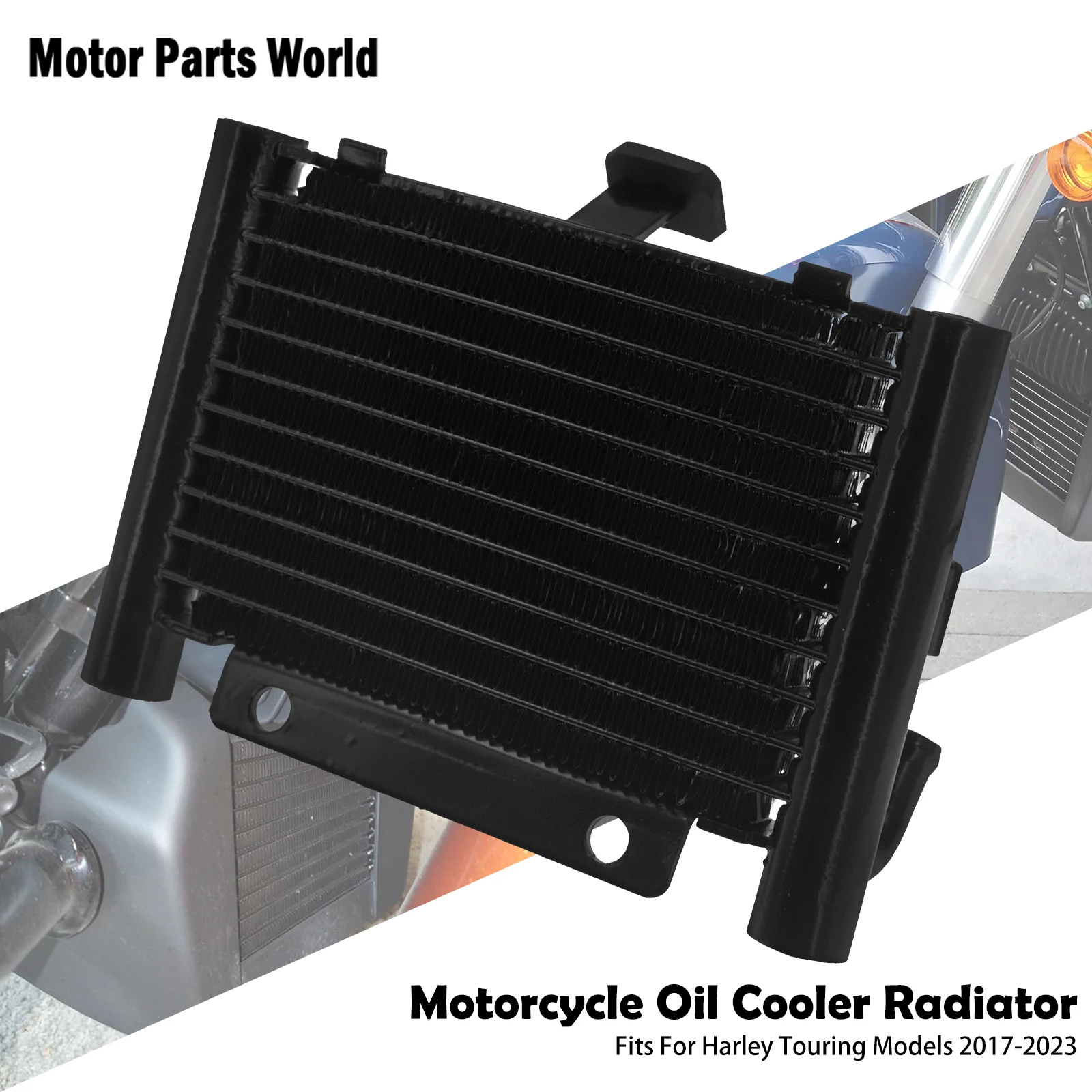 

Motorcycle Black Oil Cooler Radiator Cover For Harley Touring 2017-2025 Road King Tri Electra Street Road Glide FLTRX FLHX FLHR