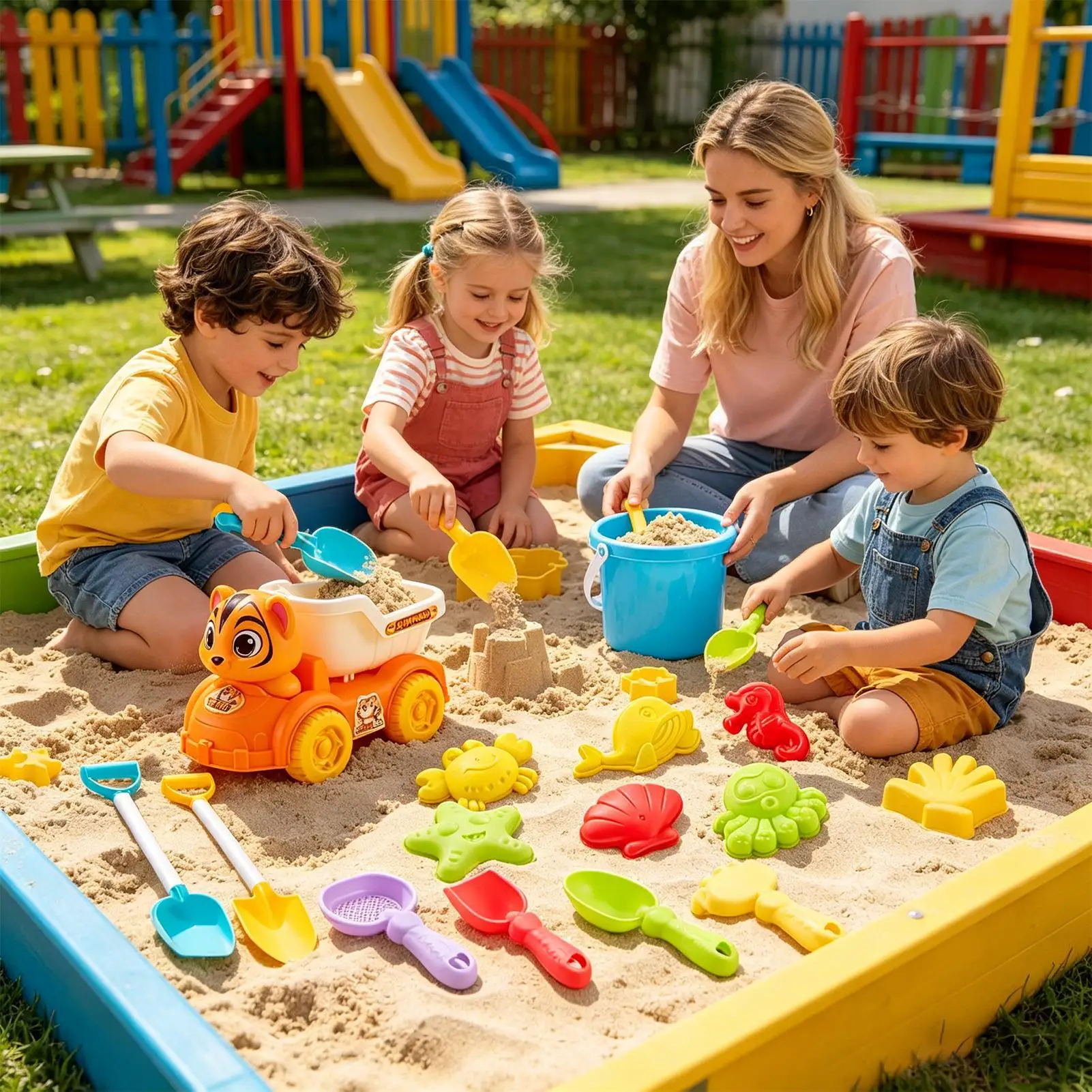 Beach Toys For Kids Sandbox Building Kit With Molds Bucket & Shovels Sandbox Toys For Kids For Boys Children Teens Adult