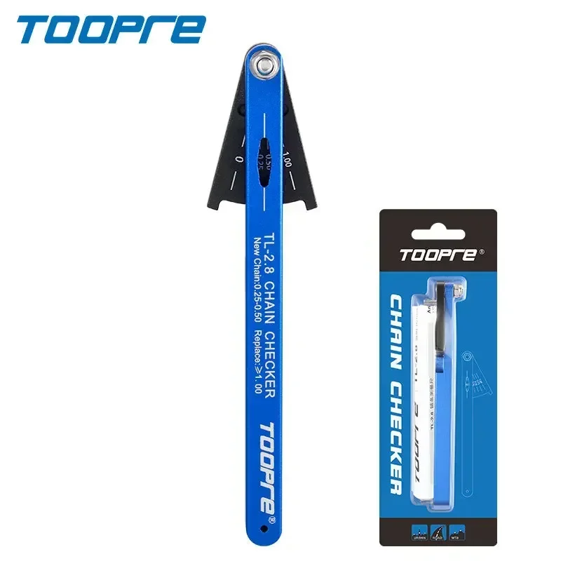 Toopre Bicycle Chain Measuring Device Wear Measuring Ruler Mountain Road Bicycle Chain Stretching Detection Tool